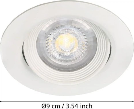 Точковий рухомий світильник Eglo SARTIANO 5 Вт 3000 K IP20 9 см 3 шт Білий 32896 (9002759328962) - зображення 4