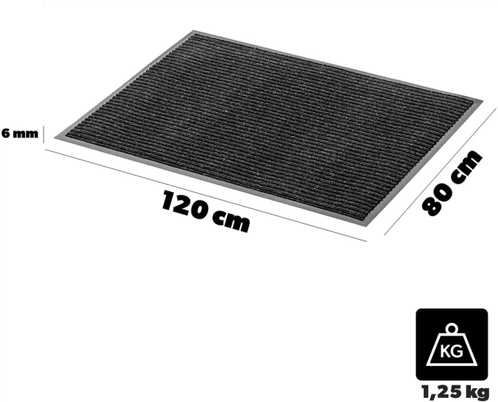 Килимок під двері Kadax Protektor 80x120 см Антрацит (5906638303054) - зображення 6