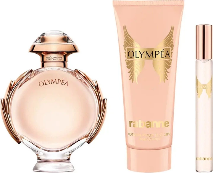 Zestaw damski Paco Rabanne Olympea Woda perfumowana 80 ml + Balsam do ciała 100 ml + Miniaturka Woda perfumowana 10 ml (3349668656554) - obraz 2