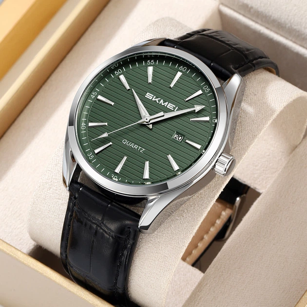Наручний годинник Skmei 2490SIGN Silver-Green - изображение 2