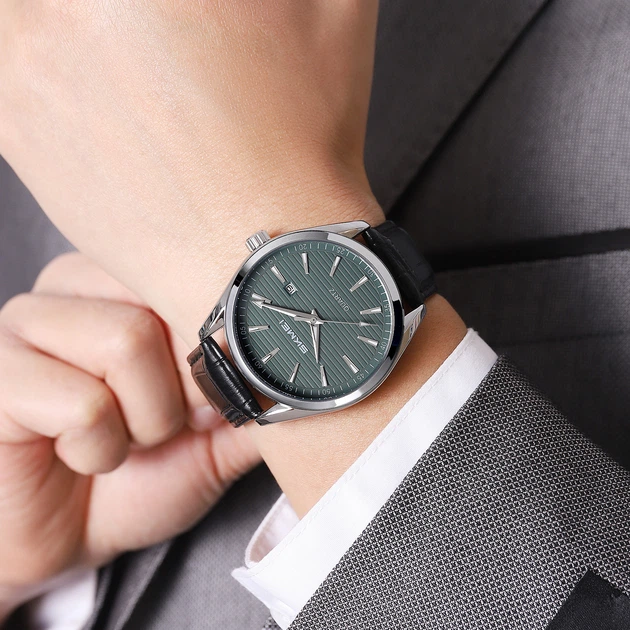 Наручний годинник Skmei 2490SIGN Silver-Green - изображение 3