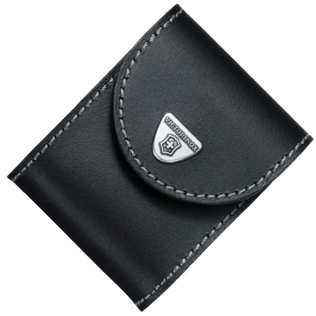 Чохол на пояс для ножів Victorinox (91мм, 14-15 шарів) шкіряний, на липучці, чорний 4.0521.XAVT - Фото 1 Чохол на пояс для ножів Victorinox (91мм, 14-15 шарів) шкіряний, на липучці, чорний 4.0521.XAVT - изображение 1