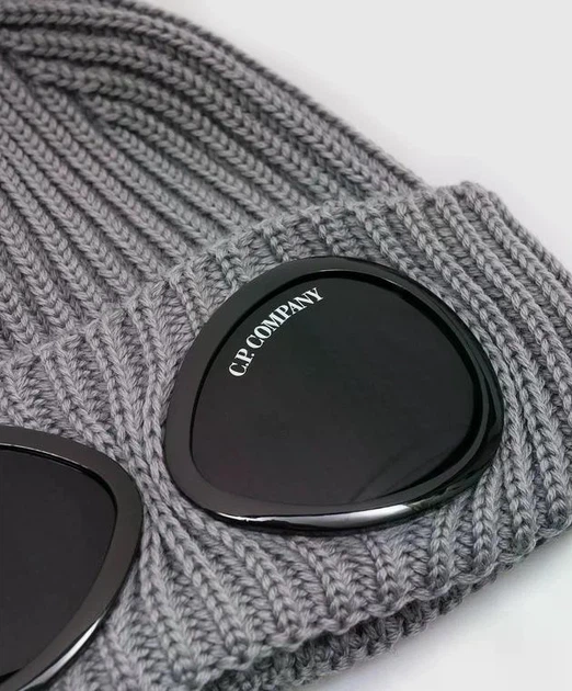 Шапка с логотипом C.P. Company beanie Размер 56см Серый - Фото 3 Шапка с логотипом C.P. Company beanie Размер 56см Серый - изображение 3