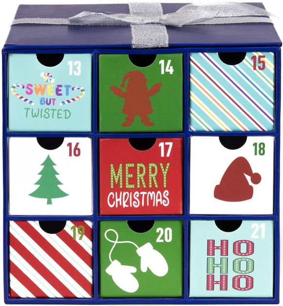 Adwentowy kalendarz świąteczny Springos z 24 szufladkami do wypełnienia 20.5 X 20 X 19 cm (5908455302975) - obraz 2