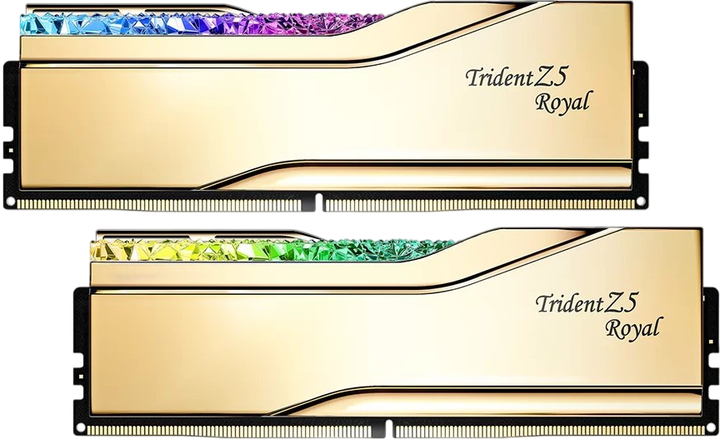 Оперативная память G.Skill 64GB (2x32GB) DDR5 6000MHz Trident Z5 Royal Gold (F5-6000J2836G32GX2-TR5G) - изображение 2