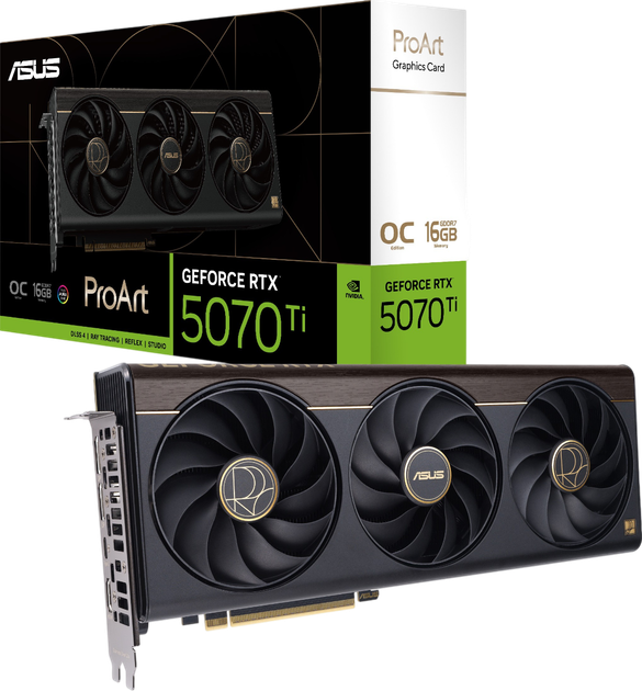 Відеокарта GeForce RTX 5070 Ti 16GB Asus ProArt OC (PROART-RTX5070TI-O16G) - Фото 1 Відеокарта GeForce RTX 5070 Ti 16GB Asus ProArt OC (PROART-RTX5070TI-O16G) - зображення 1
