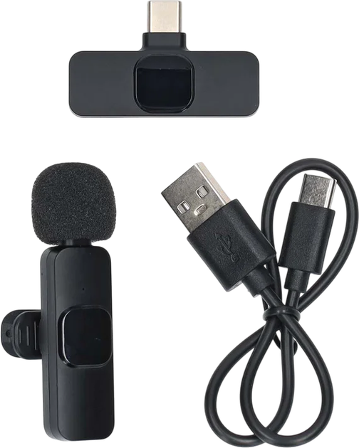 Бездротовий мікрофон Nedis USB Type-C Чорний (MICW110BK) - зображення 3