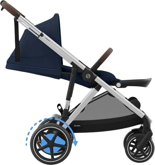 Прогулянкова коляска Cybex e-Gazelle S Ocean Blue Gold (4063846465903) - зображення 5