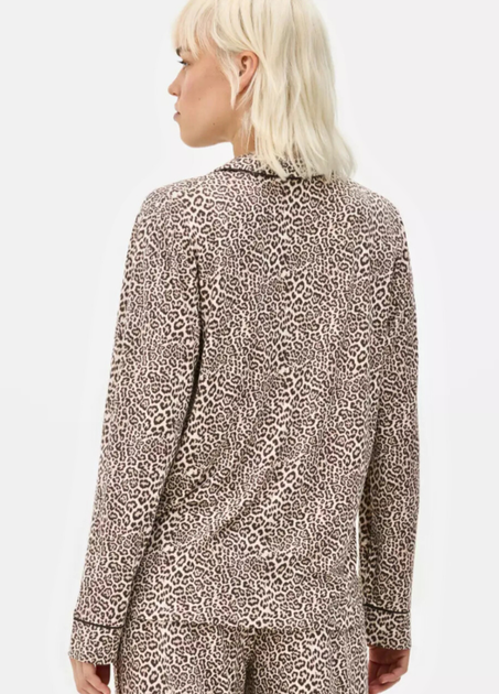 Пижамная рубашка Primark Cosy Printed Boyfriend Pyjamas S Для дома и сна Кофейный (8726) - изображение 3