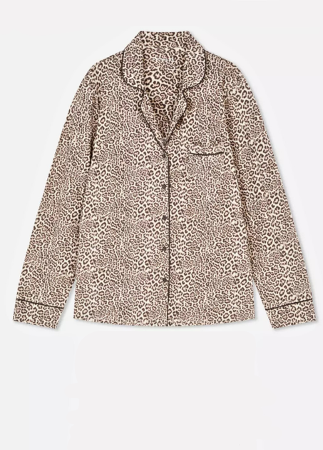Пижамная рубашка Primark Cosy Printed Boyfriend Pyjamas S Для дома и сна Кофейный (8726) - изображение 4