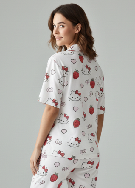 Пижамная рубашка Primark Ladies Pyjamas Boyfriend XL Для дома и сна Белый (8734) - Фото 3 Пижамная рубашка Primark Ladies Pyjamas Boyfriend XL Для дома и сна Белый (8734) - изображение 3