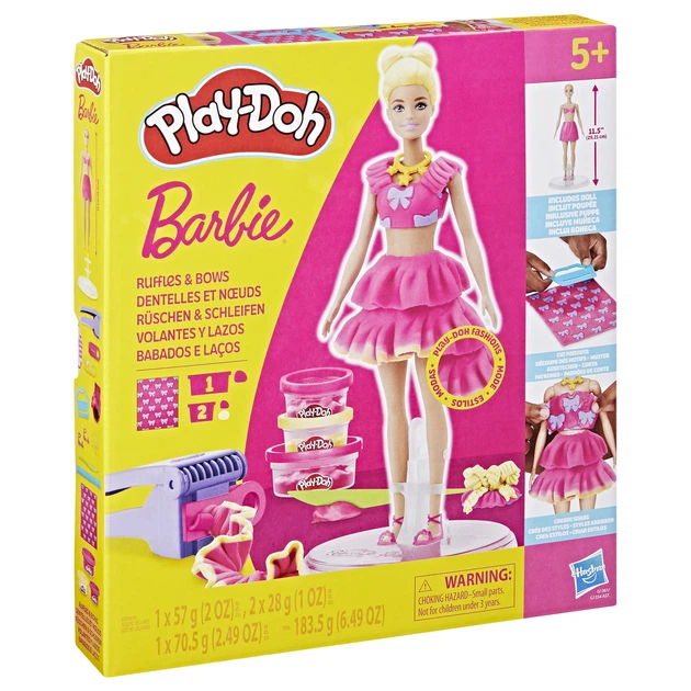 Zestaw kreatywny z masą do modelowania Barbie Falbanki i kokardy (5010996315663) - obraz 4