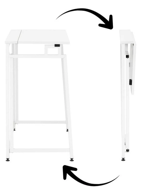 Biurko komputerowe Springos HF0057 80 cm składane Białe (5908455306867) - obraz 11