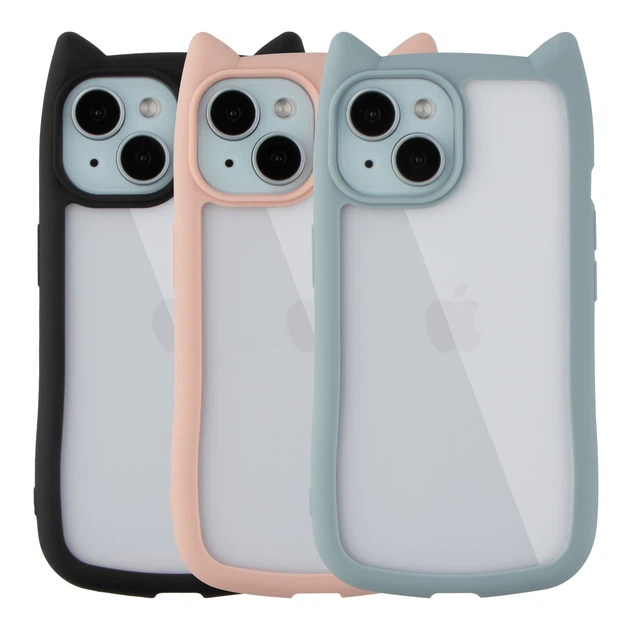 Чохол TPU+PC Cat Ears Case для iPhone 15 Колір Blue - изображение 10