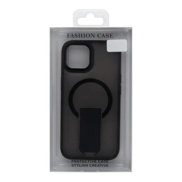 Чохол Premium TPU+PC FlexGuard Magnetic Ring Stand для iPhone 14 Колір Black - изображение 3