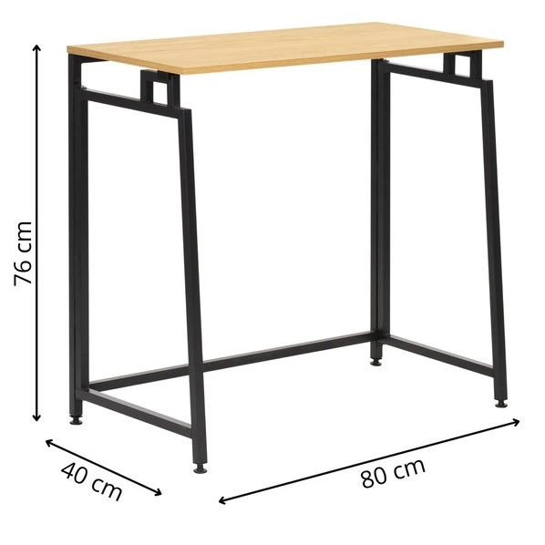 Biurko komputerowe Springos HF00258 80 cm składane Jasno brązowe (5908455306874) - obraz 6