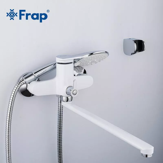 Змішувач для ванни F2245, білий/хром frap F2245 - Фото 3 Змішувач для ванни F2245, білий/хром frap F2245 - изображение 3