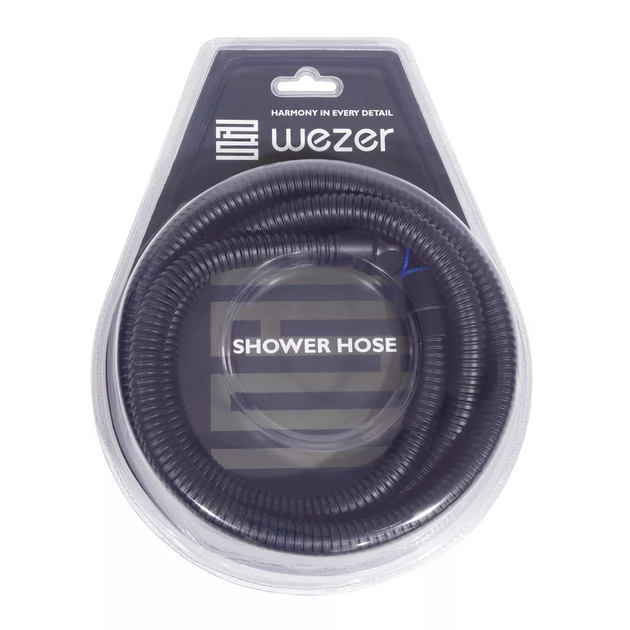 Душовий шланг WKR-008-180B, 180 см, чорний WEZER WKR-008-180-B - изображение 2