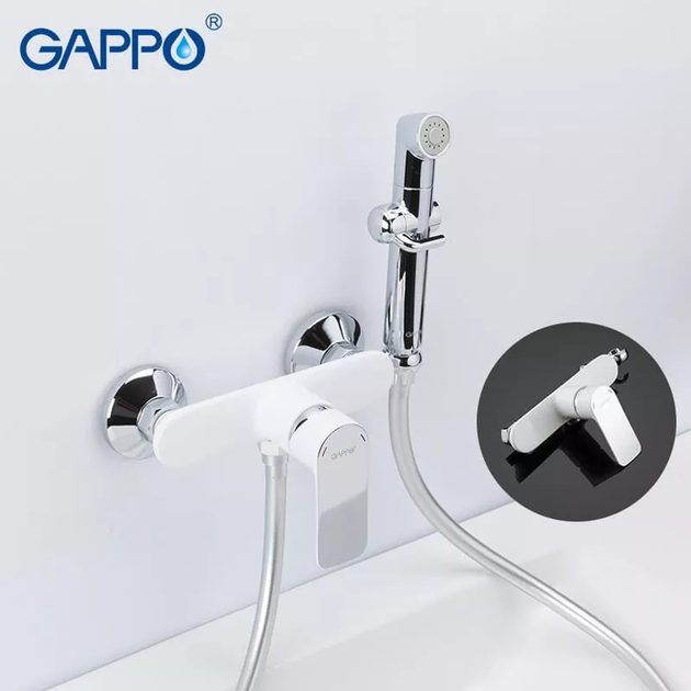 Гігієнічний душ G2048-8, білий/хром GAPPO G2048-8 - изображение 3