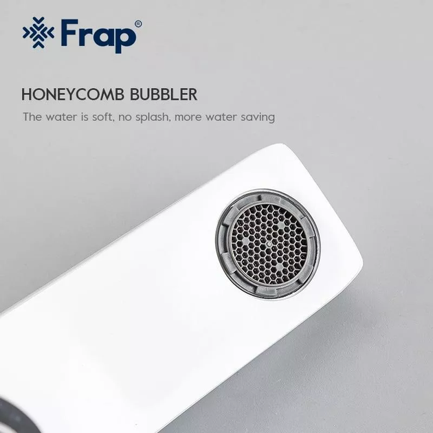Змішувач для ванни F3258, білий/хром frap F3258 - Фото 3 Змішувач для ванни F3258, білий/хром frap F3258 - изображение 3