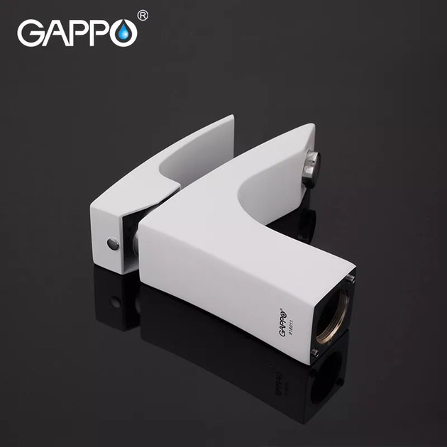 Змішувач для умивальника G1007-7, білий/хром GAPPO G1007-7 - изображение 3