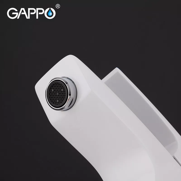 Змішувач для умивальника G1007-7, білий/хром GAPPO G1007-7 - изображение 5