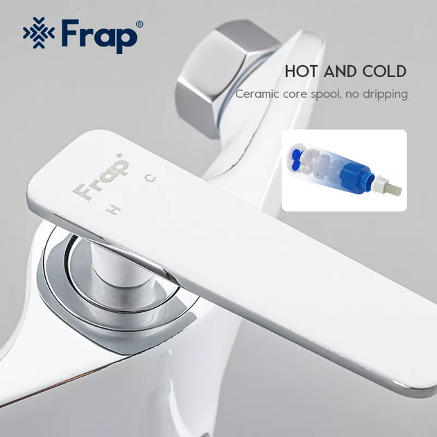 Змішувач для ванни F2258, білий/хром frap F2258 - зображення 3