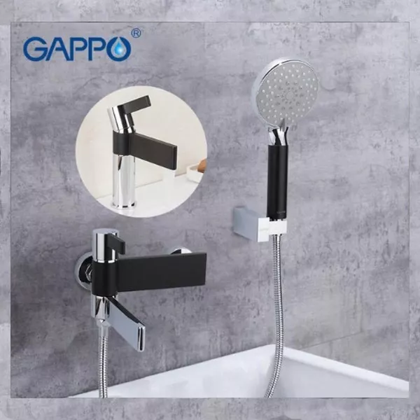 Змішувач для ванни G3281, чорний хром GAPPO G3281 - изображение 2