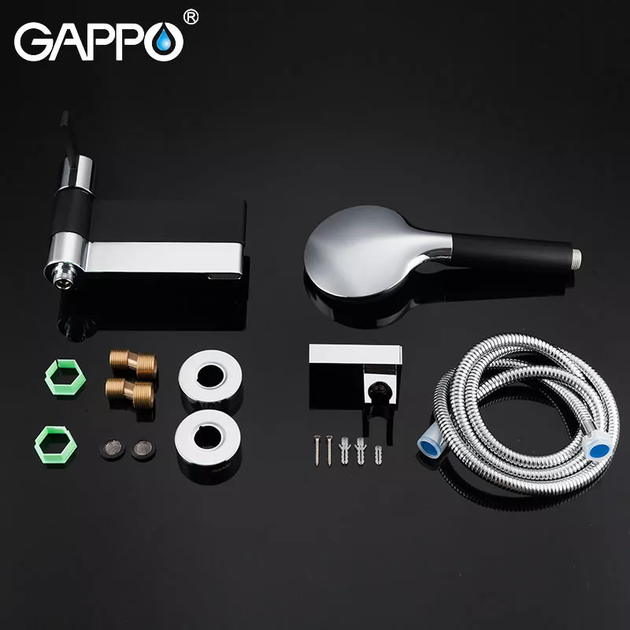 Змішувач для ванни G3281, чорний хром GAPPO G3281 - изображение 5