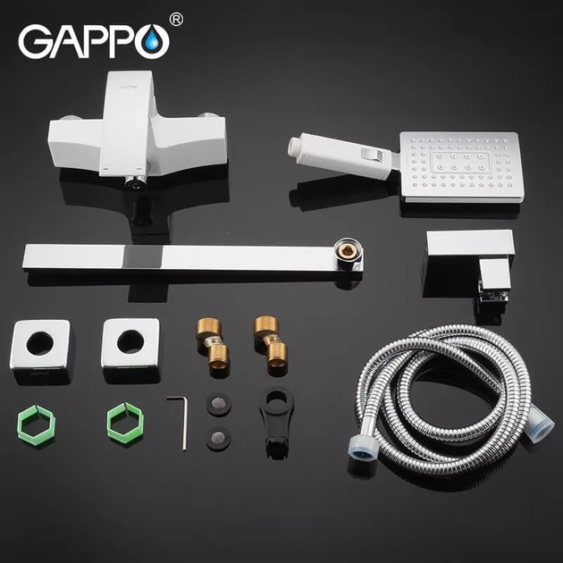 Змішувач для ванни G2207-7, білий/хром GAPPO G2207-7 - изображение 6