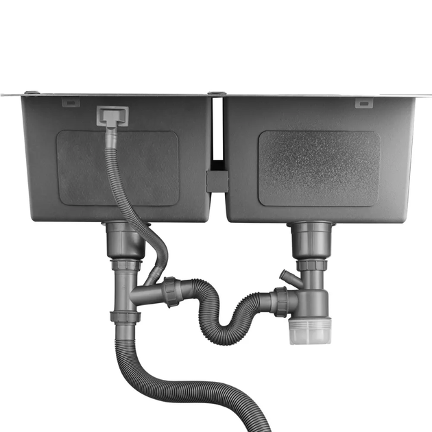 Кухонна мийка GS8350-6 накладна 830x500 мм, нержавіюча сталь, поверхня PVD GAPPO GS8350-6 - изображение 6
