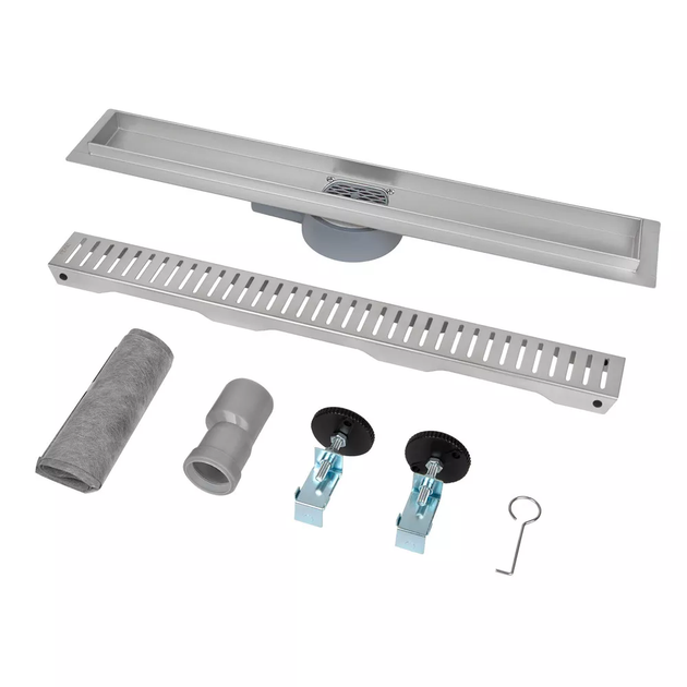 Душовий трап IT03-FT10/800, 800 мм, нержавіюча сталь, матовий сатин ITAL IT03-FT10/800 - изображение 4