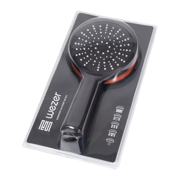 Ручний душ WKY-38 Black, 5-режимів WEZER WKY-38 BLACK - изображение 3