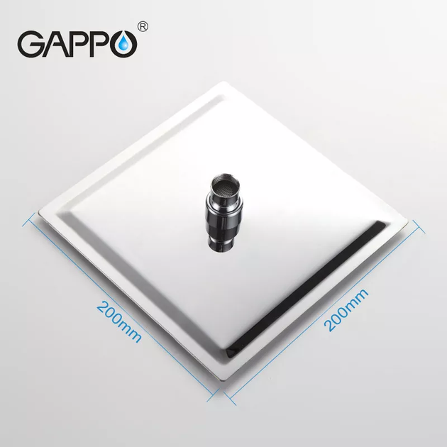 Тропічний душ G28, Ø200 мм, нержавіюча сталь GAPPO G28 - зображення 3