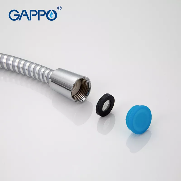 Полімерний шланг для душу G42, 1500 мм, сірий/хром GAPPO G42 - изображение 4