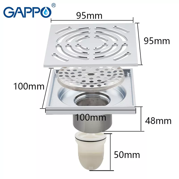 Вертикальний трап G81550, латунь, 150х150 мм, хром GAPPO G81550 - изображение 4