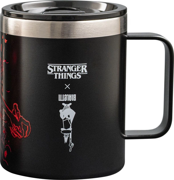 Kubek termiczny Bialetti Stranger Things z uchwytem swiecacy w ciemnosci 420 ml (8006363095747) - obraz 2