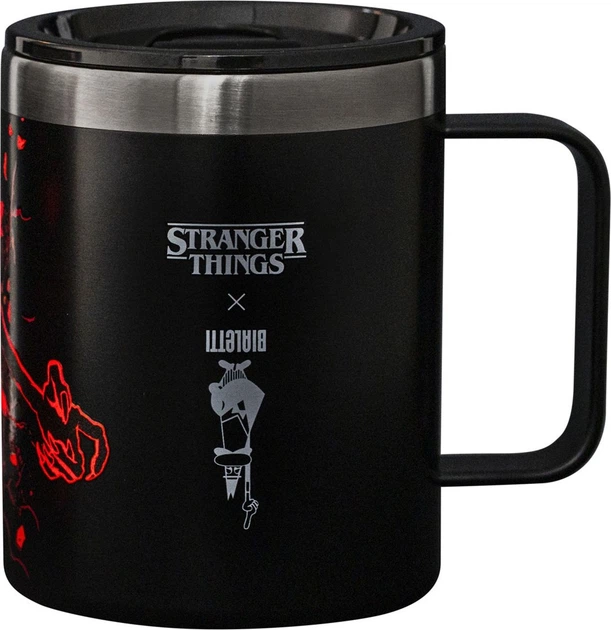 Kubek termiczny Bialetti Stranger Things z uchwytem swiecacy w ciemnosci 420 ml (8006363095747) - obraz 4