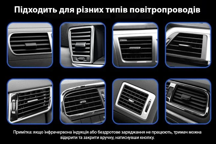 Тримач для телефону в авто Essager Qi 15W автомобільний тримач з бездротовою швидкою зарядкою - зображення 11