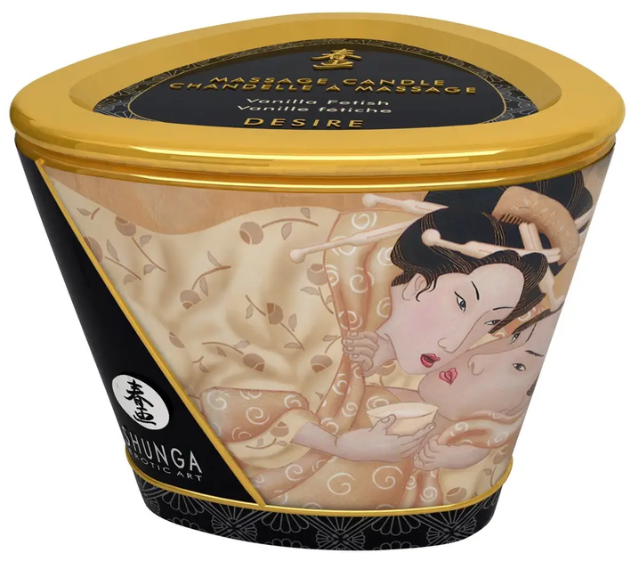 Интимная массажная свеча Shunga Massage Candle Vanilla с запахом ванили 170 мл - изображение 2