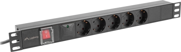 Подовжувач Lanberg PDU-05F-0200-IEC-BK - зображення 2