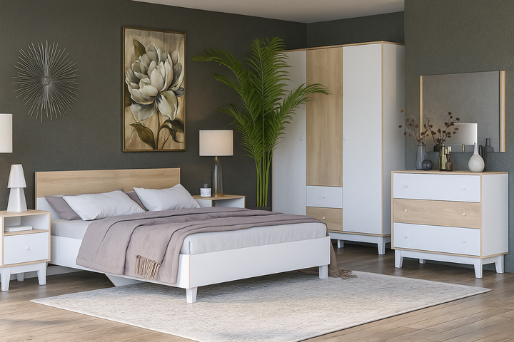 Шкаф распашной Gloriya Mebel Service Дуб самоа + Белый 153х54х216 см - Фото 5 Шкаф распашной Gloriya Mebel Service Дуб самоа + Белый 153х54х216 см - изображение 5