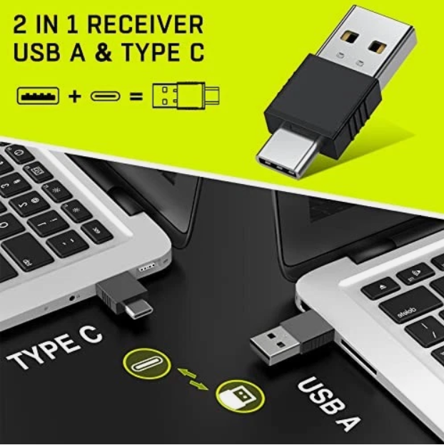 Презентационный кликер X232-2in1 USB Type-C, беспроводной контроллер для презентаций, красный лазер| презентаций - изображение 4