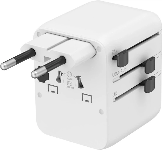 Сетевое зарядное устройство Gembird Travel Power Adapter 20W 1 x USB-A + 2 x USB-C White (TPA-1A2C20-01-W) - изображение 3