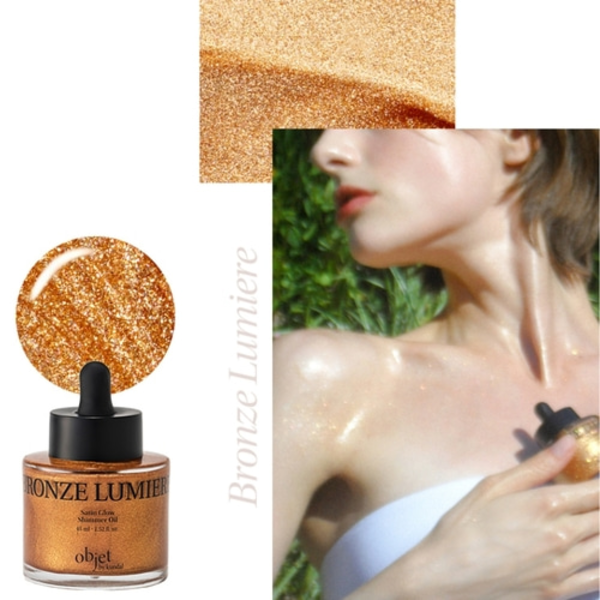 Суха олія Kundal Satin Glow Shimmer Oil Bronze Lumier для тіла з теплим бронзовим сяйвом 45 мл - Фото 2 Суха олія Kundal Satin Glow Shimmer Oil Bronze Lumier для тіла з теплим бронзовим сяйвом 45 мл - зображення 2