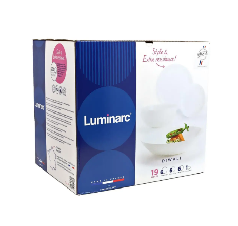 Сервиз столовый Luminarc V0361 Diwali White 19 предметов - изображение 2