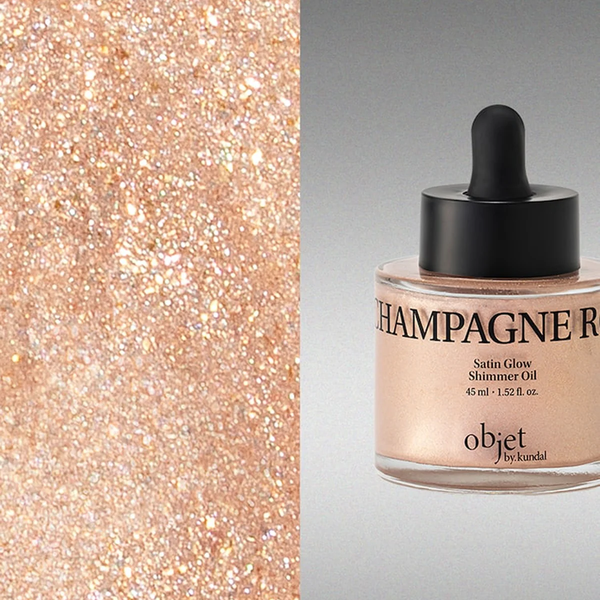 Суха олія Objet by Kundal Satin Glow Shimmer Oil Champagne Rose для тіла з перламутровим сяйвом 45 мл - зображення 2