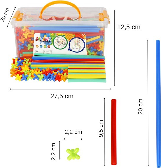 Конструктор Springos соломинки 800 елементів (5907719463551) - зображення 5