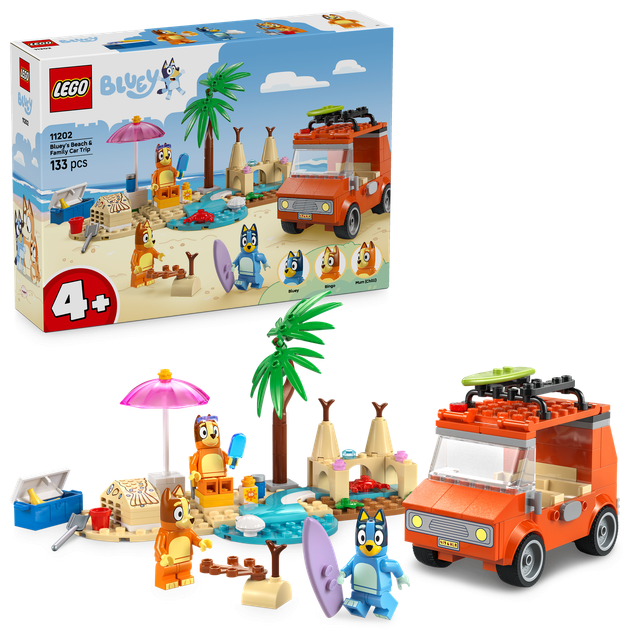 Лего Блуї Пляж і сімейна поїздка на автомобілі Блуї Lego Bluey 11202 - зображення 2