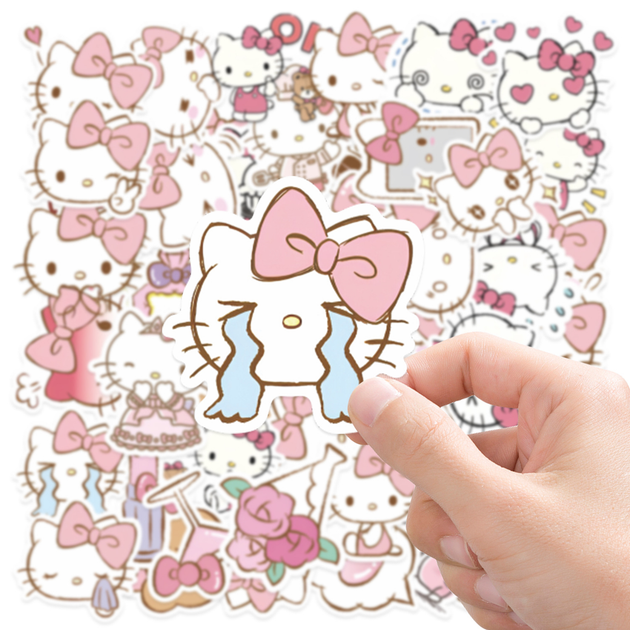 Стікерпак Набір наклейок GeekLand Hello Kitty Хелло Кітті 50 штук - Фото 4 Стікерпак Набір наклейок GeekLand Hello Kitty Хелло Кітті 50 штук - зображення 4
